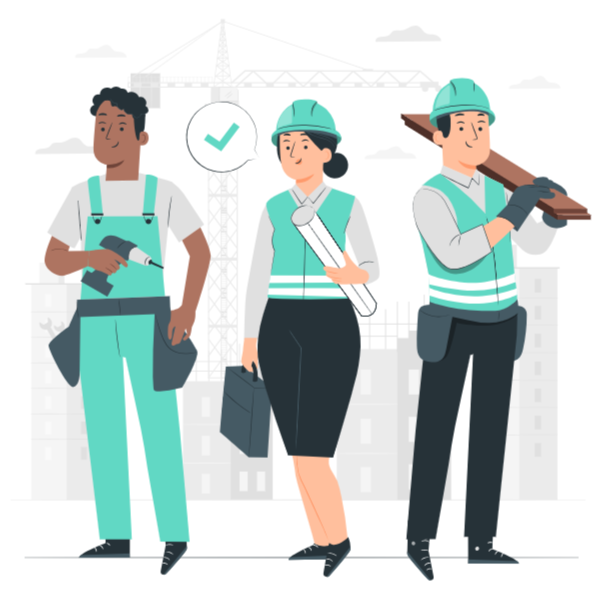 Caricatura de construcción